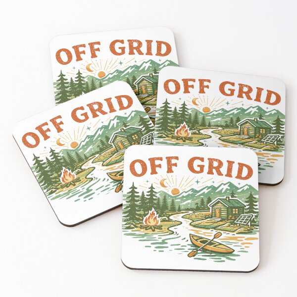 Item preview, Off Grid Cabin and Kayak Outdoor Poster designed and sold by Matinez Pink.