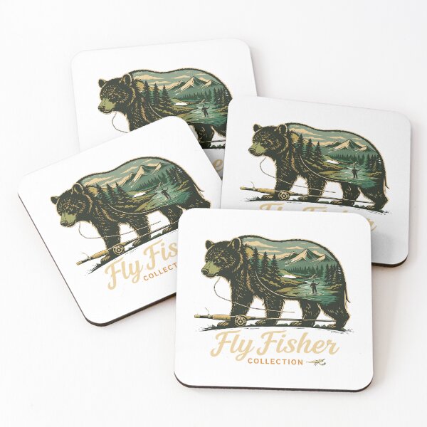 Item preview, Fly Fisher Collection Grizzly Bear Poster designed and sold by Matinez Pink.