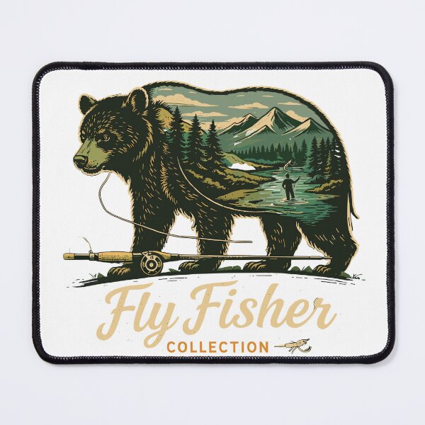 Item preview, Fly Fisher Collection Grizzly Bear Poster designed and sold by Matinez Pink.