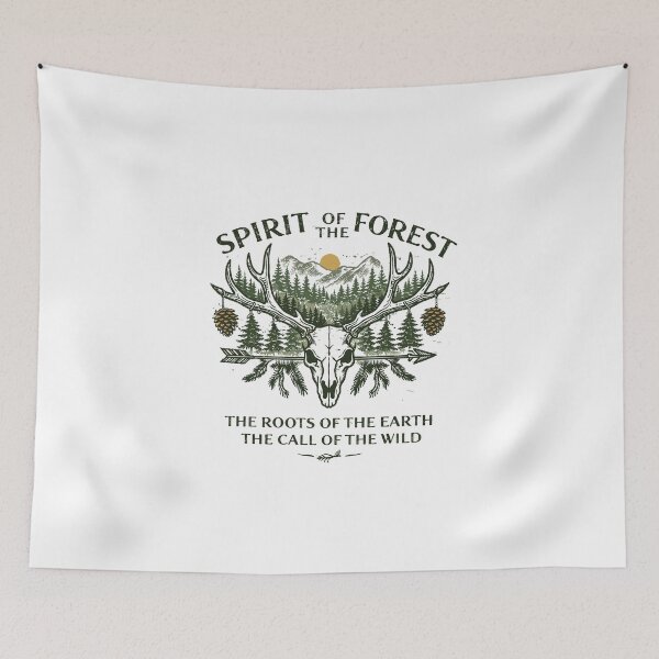Item preview, Spirit of the Forest Deer Skull Poster designed and sold by Matinez Pink.