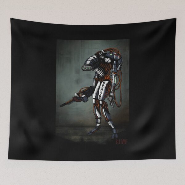 Item preview, Sci-Fi Cyborg Digital Art with Futuristic Armor and Weapon designed and sold by lcnsdjstrtrystd.