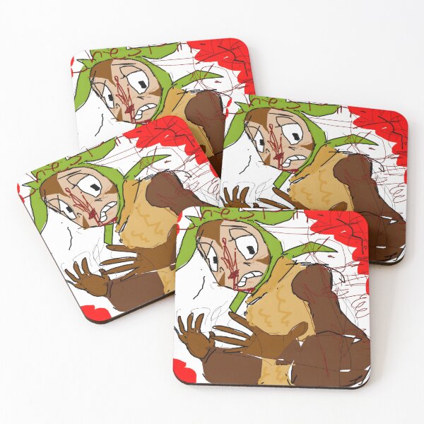 Item preview, Anime Style Distressed Character with Green Headgear and Brown Outfit designed and sold by lcnsdjstrtrystd.