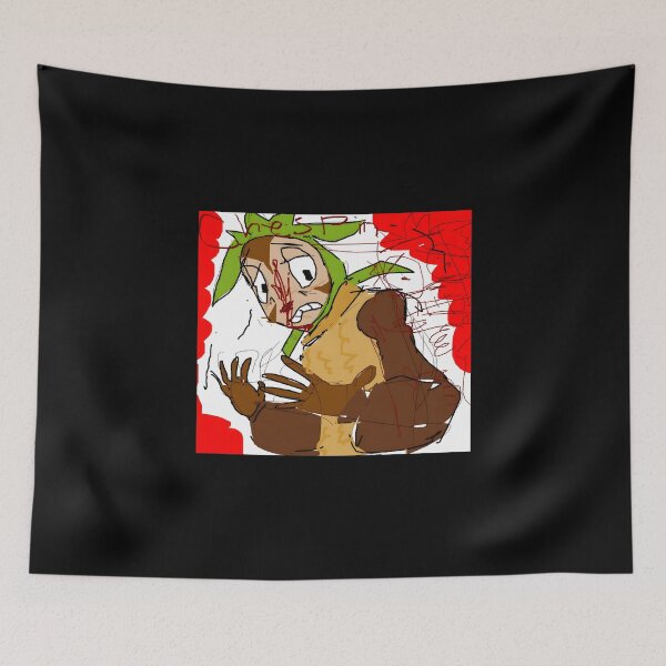 Item preview, Anime Style Distressed Character with Green Headgear and Brown Outfit designed and sold by lcnsdjstrtrystd.