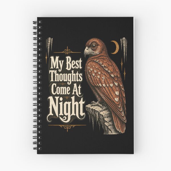 Item preview, Oilbird Shirt - My Best Thoughts Come At Night - Gothic Cave Bird Halloween Tee - Nocturnal Night Owl Apparel designed and sold by Max Store.