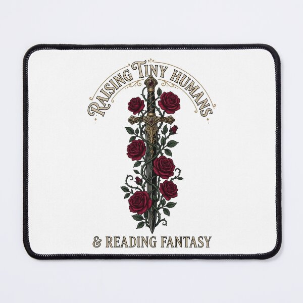 Item preview, "Raising Tiny Humans & Reading Fantasy — Bookish Mom Sword Rose Art, Mother's Day BookTok Gift " designed and sold by Luminari Creations.