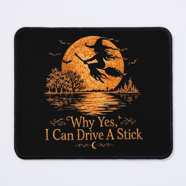 Item preview, Witch Flying Broomstick I Can Drive A Stick Pun designed and sold by DamianRoy88.