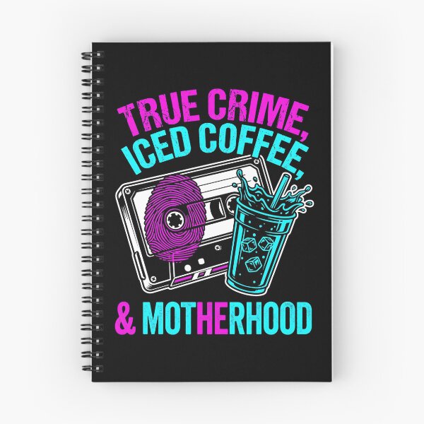 Item preview, True Crime Iced Coffee & Motherhood — Retro Cassette Fingerprint Mom Design, Mother's Day True Crime Gift designed and sold by Luminari Creations.