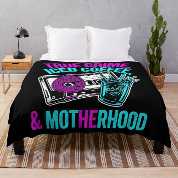 Item preview, True Crime Iced Coffee & Motherhood — Retro Cassette Fingerprint Mom Design, Mother's Day True Crime Gift designed and sold by Luminari Creations.