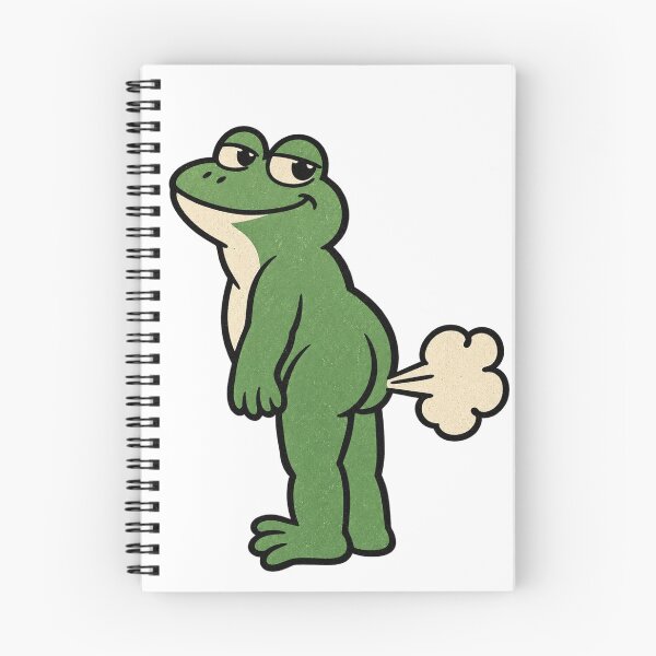 Item preview, Farting Frog Funny Retro Cartoon Smug Toad Humor designed and sold by ESAKA97Shop.