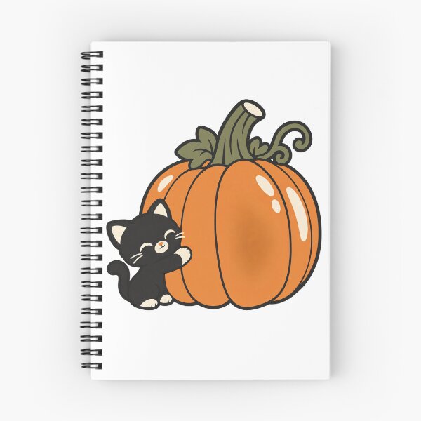 Item preview, Cute Black Cat Hugging Giant Pumpkin, Kawaii Halloween Cat Lover Gift designed and sold by Greemo03.