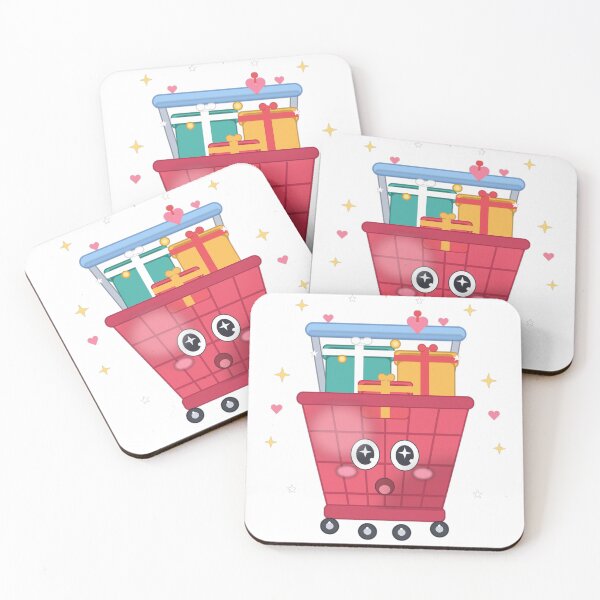 Item preview, Cute Kawaii Shopping Cart Character Sticker Sale Season Deals Shopping Art designed and sold by PRIME4YOU.