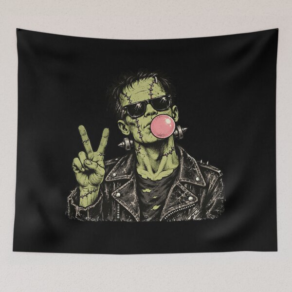 Item preview, Retro Stitched Monster Bubblegum Punk designed and sold by Timegraf.