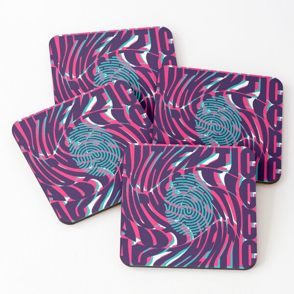 Item preview, Authentic Typography Fingerprint Glitch Neon Retro designed and sold by SpiralStairShop.