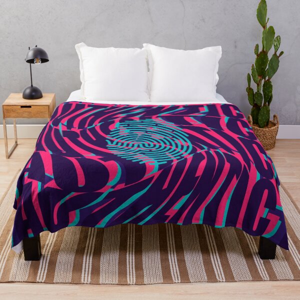 Item preview, Authentic Typography Fingerprint Glitch Neon Retro designed and sold by SpiralStairShop.