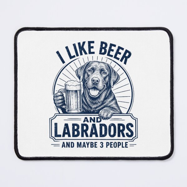Item preview, Funny Labrador Holding Beer with Introvert Humor designed and sold by RannaHile.
