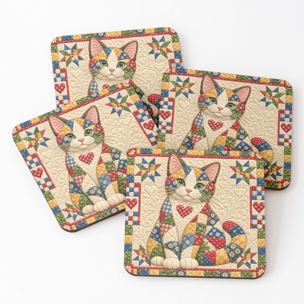 Item preview, Colorful Cat Quilt designed and sold by Elisabeth Lucas.