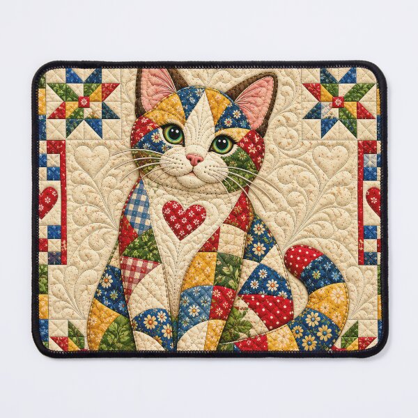 Item preview, Colorful Cat Quilt designed and sold by Elisabeth Lucas.