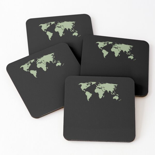 Item preview, Distressed-Sage-Green-World-Map designed and sold by erickrcsilm.