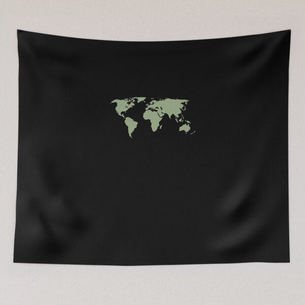 Item preview, Distressed-Sage-Green-World-Map designed and sold by erickrcsilm.