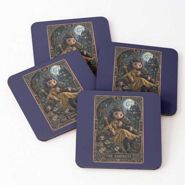 Item preview, Coraline inspired tarot card artwork the fool halloween designed and sold by Casey Spade Creations.