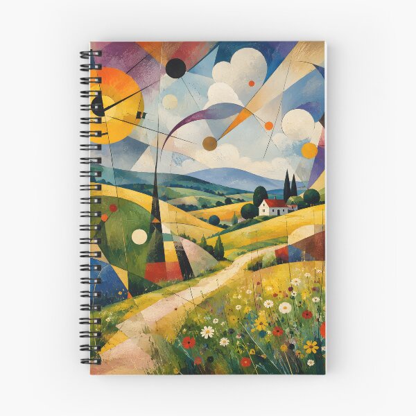 Item preview, Abstract Geometric Wildflower Meadow – Colorful Modern Countryside Landscape designed and sold by Amalia Gutyz.