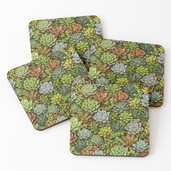 Item preview, Stylish Succulent Pattern Art designed and sold by rhonstoppable27.