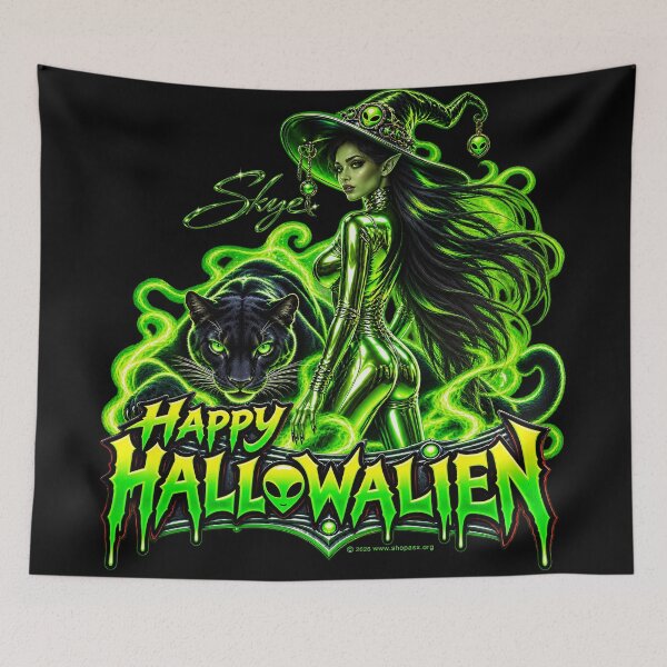 Item preview, Happy Hallowalien Skye Alien Witch Halloween designed and sold by ASX Research Merch.