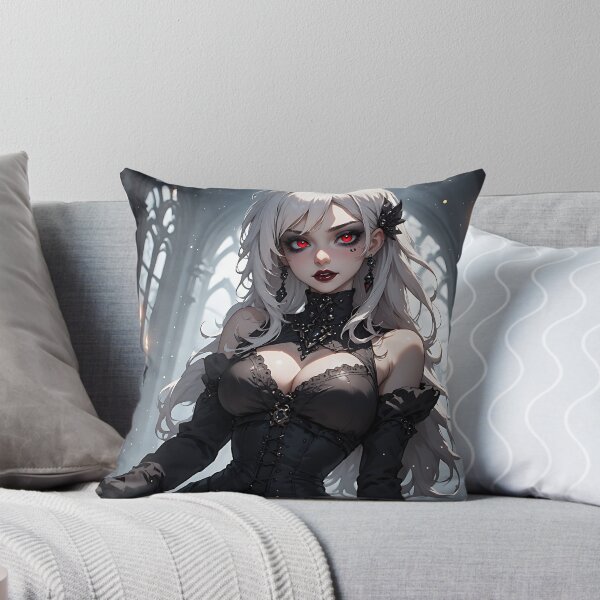 Item preview, Hot Halloween Anime Babe Goth Mommy Waifu Woman designed and sold by Your New Fixation.