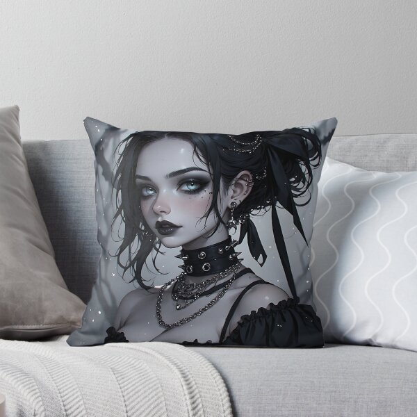 Item preview, Hot Halloween Anime Babe Goth Mommy Waifu Woman designed and sold by Your New Fixation.