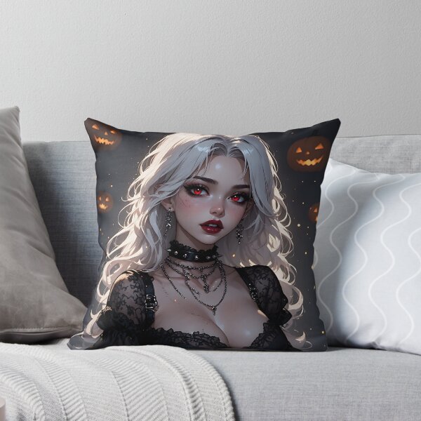 Item preview, Hot Halloween Anime Babe Goth Mommy Waifu Woman designed and sold by Your New Fixation.