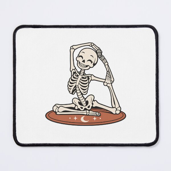 Item preview, Funny Skeleton Doing Yoga, Spooky Halloween Yoga Lover Gift, Cute Gothic Wellness Art designed and sold by Greemo03.