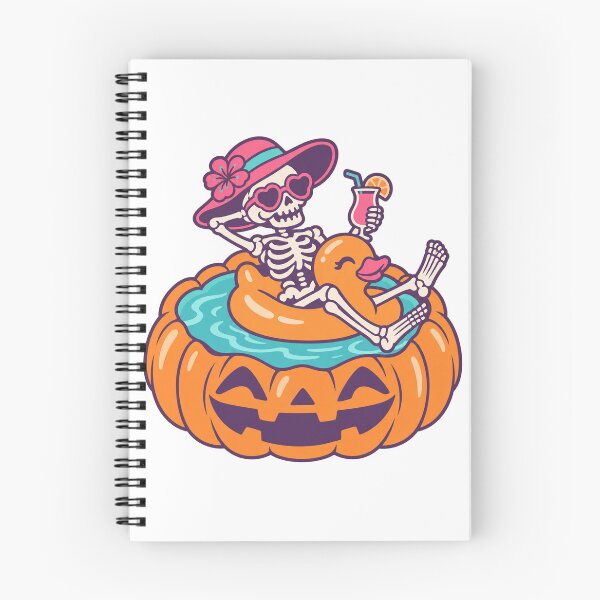 Item preview, Funny Skeleton Pool Party, Spooky Summer Halloween Gift, Cute Pumpkin Beach Vacation Art designed and sold by Greemo03.