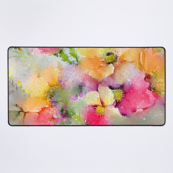 Item preview, Pink And Yellow Wildflowers Impressionist-Style Digital Watercolor designed and sold by DEC02.