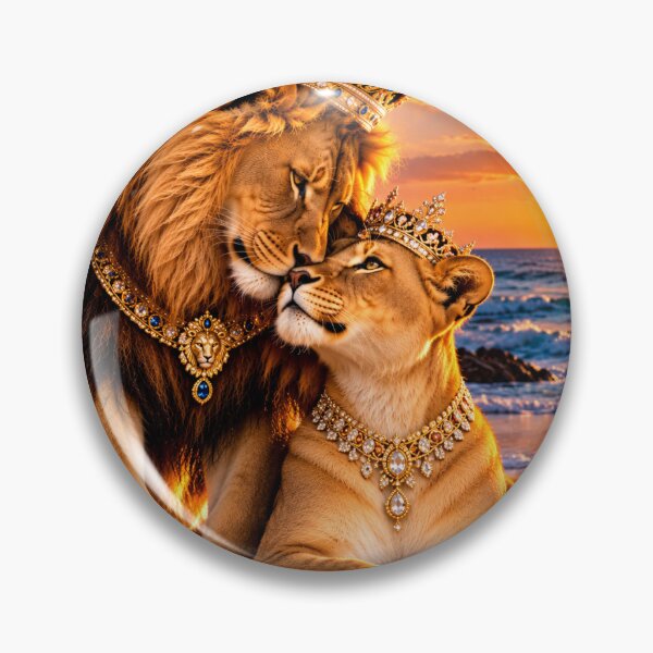 Item preview, Regal Lion Couple at Sunset designed and sold by asnow96.