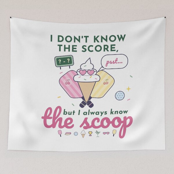 Item preview, I Don’t Know the Score But I Always Know the Scoop – Funny Pickleball Ice Cream Gossip designed and sold by IsleAmore.