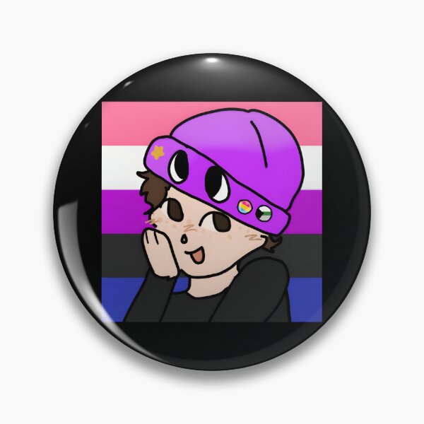 Item preview, Cute Cartoon Nonbinary Pride Character with Pins designed and sold by fibiiistd.