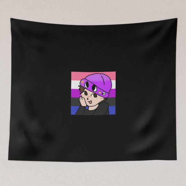 Item preview, Cute Cartoon Nonbinary Pride Character with Pins designed and sold by fibiiistd.