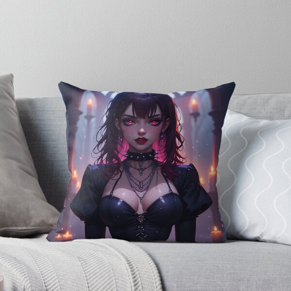Item preview, Hot Halloween Anime Babe Goth Mommy Waifu Woman designed and sold by Your New Fixation.