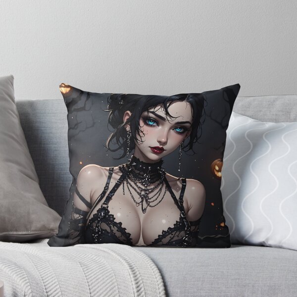 Item preview, Hot Halloween Anime Babe Goth Mommy Waifu Woman designed and sold by Your New Fixation.