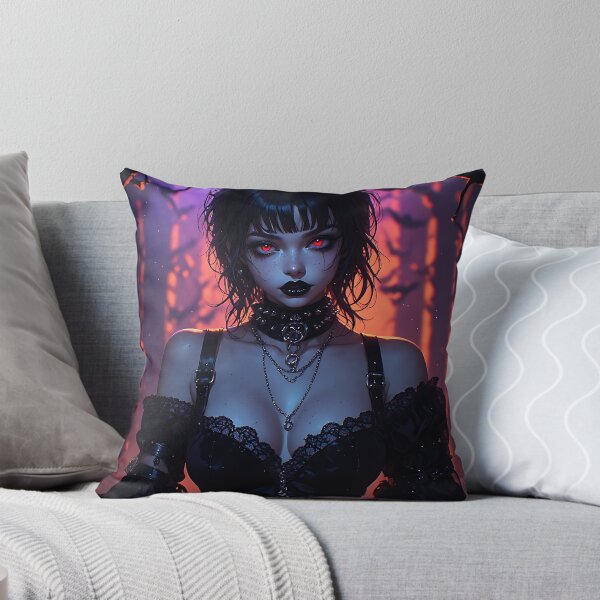 Item preview, Hot Halloween Anime Babe Goth Mommy Waifu Woman designed and sold by Your New Fixation.