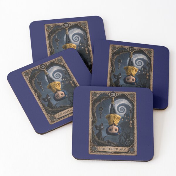 Item preview, Coraline inspired tarot card artwork the fool halloween designed and sold by Casey Spade Creations.