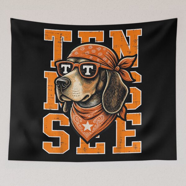 Item preview, Vintage Hound Dog with Orange Bandanas designed and sold by RannaHile.