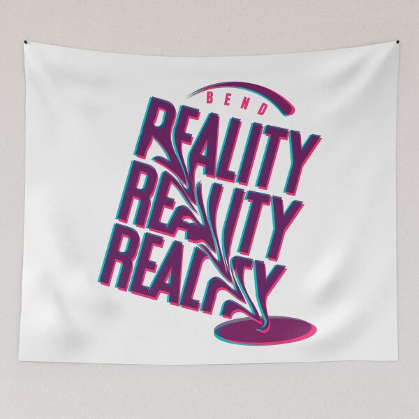 Item preview, Bend Reality Trippy Glitch Typography Melting Text designed and sold by SpiralStairShop.
