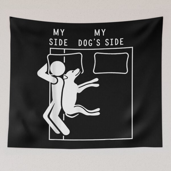 Item preview, Funny Dog Taking Over the Bed designed and sold by RannaHile.