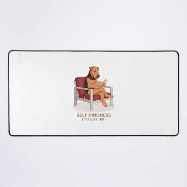 Item preview, Airedale Terrier Reading Book Retro Aesthetic designed and sold by COZY VINTAGE animal.