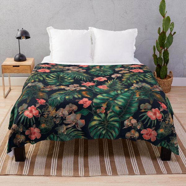 Item preview, Tropical Batik Jungle Leaves & Hibiscus Pattern 01 designed and sold by The Design Asset Station.