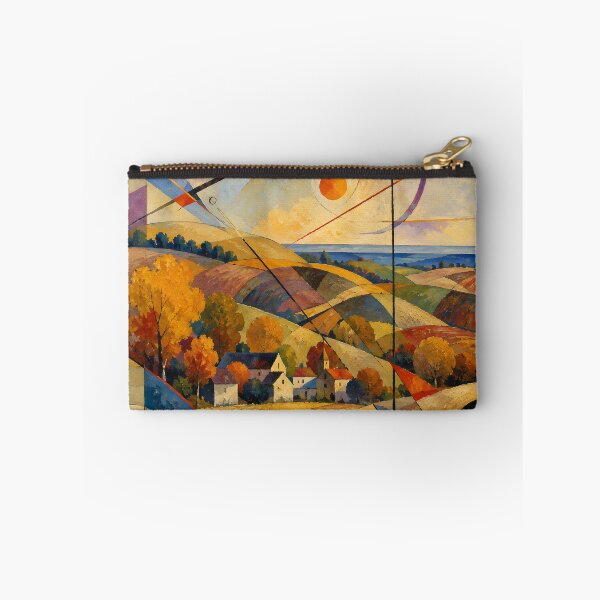 Item preview, Golden Autumn Countryside with Geometric Circles – Modern Abstract Harvest Landscape designed and sold by Amalia Gutyz.