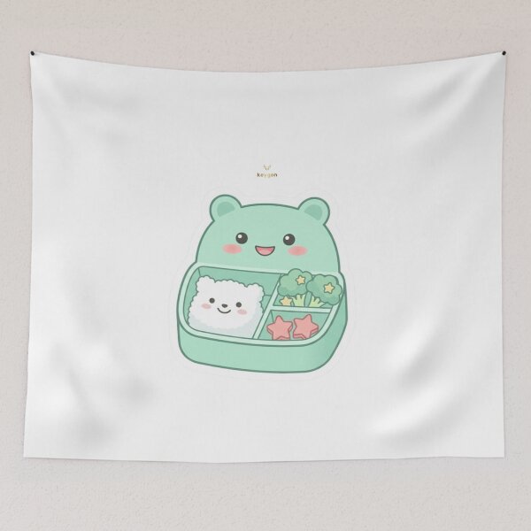 Item preview, Kawaii Bento Box - Cute Japanese Lunch Pastel Aesthetic Sticker designed and sold by keygon.