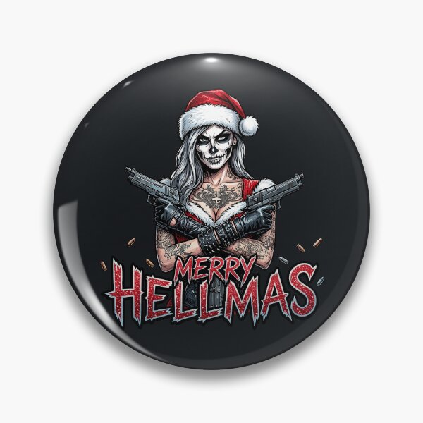 Item preview, Merry Hellmas Dual Pistols Skull Girl designed and sold by Voodoo Store Paranormal Collections.