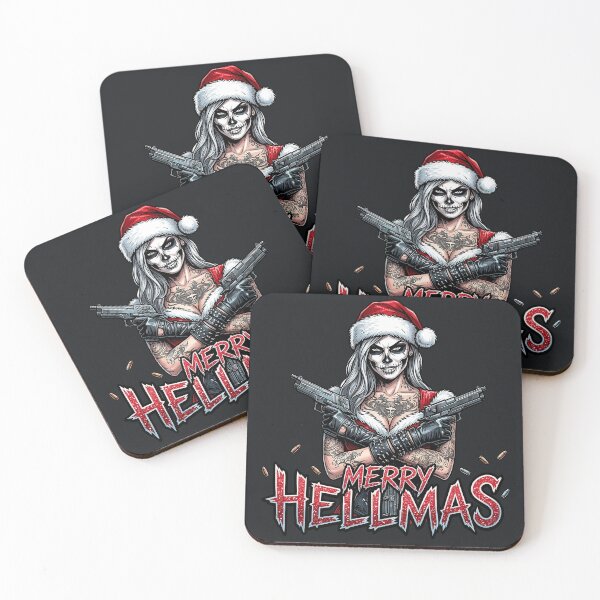 Item preview, Merry Hellmas Dual Pistols Skull Girl designed and sold by Voodoo Store Paranormal Collections.